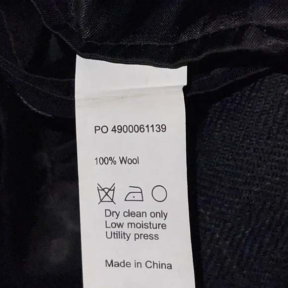 Lauren Ralph Lauren Grey 100% Wool Blazer Windowpane Size 44L Suede Elbow Patch - Picture 8 of 12